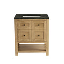 James Martin Breckenridge 30" Single Bathroom Vanity, Light Natural Oak
