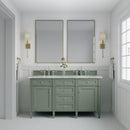 James Martin Brittany 60" Double Bathroom Vanity, Smokey Celadon