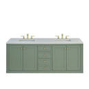 James Martin Chicago 72" Double Bathroom Vanity, Smokey Celadon
