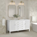 James Martin Myrrin 60" Double Bathroom Vanity, Bright White