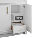 James Martin Bellshire 84" Double Bathroom Vanity, Bright White