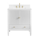 James Martin Myrrin 30" Single Bathroom Vanity, Bright White