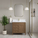 James Martin Brittany 36" Single Bathroom Vanity, Pecan