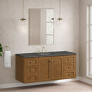 James Martin Laurent 60" Dual Mount Single Bathroom Vanity, Honey Oak