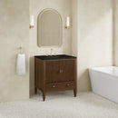 James Martin Myrrin 30" Single Bathroom Vanity, Mid-Century Walnut