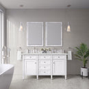 James Martin Brittany 60" Double Bathroom Vanity, Bright White