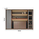 Kelham · Office Shelves w/ Lighting & Storage