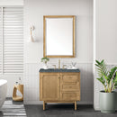 James Martin Laurent 36" Dual Mount Single Bathroom Vanity, Light Natural Oak
