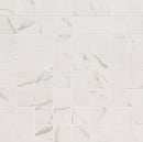 kaya calacatta lucca 3x3 matte porcelain NKAYCALLUC3X3 mosaic tile  msi collection product shot wall view 2