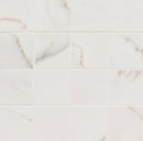 kaya calacatta lucca 3x3 matte porcelain NKAYCALLUC3X3 mosaic tile  msi collection product shot wall view