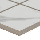 kaya calacatta venato 3x3 matte porcelain NKAYCALVEN3X3 mosaic tile  msi collection product shot profile view