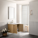 James Martin Laurent 30" Dual Mount Single Bathroom Vanity, Light Natural Oak