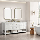 James Martin Breckenridge 72" Double Bathroom Vanity, Bright White