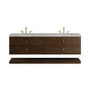 James Martin Allamari 72" Floating Double Bathroom Vanity, Sable