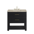 James Martin Lucian 36" Single Bathroom Vanity, Carbon Oak