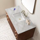 James Martin Amberly 48" Dual Mount Single Bathroom Vanity, Mid-Century Walnut