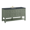 James Martin Breckenridge 60" Single Bathroom Vanity, Smokey Celadon