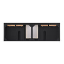 James Martin Lorelai 72" Double Bathroom Vanity, Black Onyx