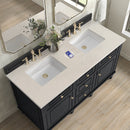 James Martin Lorelai 60" Double Bathroom Vanity, Black Onyx