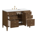 James Martin Myrrin 48" Single Bathroom Vanity, Mid-Century Walnut