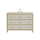 James Martin Celeste 48" Single Bathroom Vanity, Sunwashed Oak with Embossed Shagreen Drawer Fronts