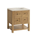 James Martin Breckenridge 30" Single Bathroom Vanity, Light Natural Oak