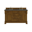 James Martin Brookfield 60" Double Bathroom Vanity, Honey Oak