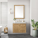 James Martin Laurent 36" Dual Mount Single Bathroom Vanity, Light Natural Oak