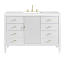 James Martin Myrrin 48" Single Bathroom Vanity, Bright White