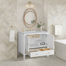 James Martin Myrrin 36" Single Bathroom Vanity, Bright White