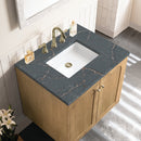 James Martin Laurent 30" Dual Mount Single Bathroom Vanity, Light Natural Oak