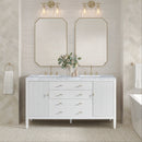 James Martin Myrrin 60" Double Bathroom Vanity, Bright White