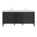 James Martin Myrrin 72" Double Bathroom Vanity, Carbon Oak
