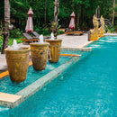 Lake Blend Glossy 1x1 Glass Mosaics 12x18
