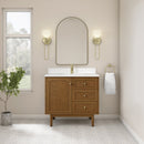 James Martin Laurent 36" Dual Mount Single Bathroom Vanity, Honey Oak