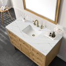 James Martin Laurent 48" Dual Mount Single Bathroom Vanity, Light Natural Oak