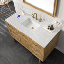 James Martin Laurent 48" Dual Mount Single Bathroom Vanity, Light Natural Oak