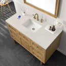 James Martin Laurent 48" Dual Mount Single Bathroom Vanity, Light Natural Oak