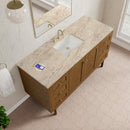 James Martin Laurent 60" Dual Mount Single Bathroom Vanity, Honey Oak