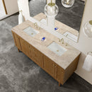 James Martin Laurent 72" Dual Mount Double Bathroom Vanity, Honey Oak