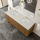 James Martin Laurent 72" Dual Mount Double Bathroom Vanity, Honey Oak