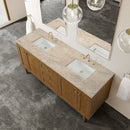 James Martin Laurent 72" Dual Mount Double Bathroom Vanity, Honey Oak