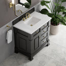 James Martin Brookfield 36" Single Bathroom Vanity, Black Onyx