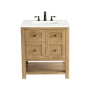 James Martin Breckenridge 30" Single Bathroom Vanity, Light Natural Oak