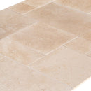 light beige premium travertine tiles antique pattern tumbled LBTPAPTUM angle view