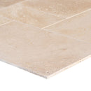 light beige premium travertine tiles antique pattern tumbled LBTPAPTUM profile view