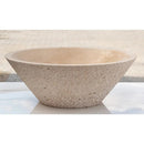 Beige Travertine Vessel Sink 16x6 Handcrafted Honed Sandblasted