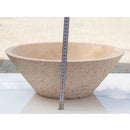 Beige Travertine Vessel Sink 16x6 Handcrafted Honed Sandblasted