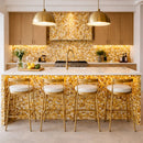 Light Honey Glossy Gloss Glass Mosaics 12x12