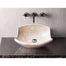 Travertine Natural Stone Vessel Sink Light Beige Honed Surface 16 Inch